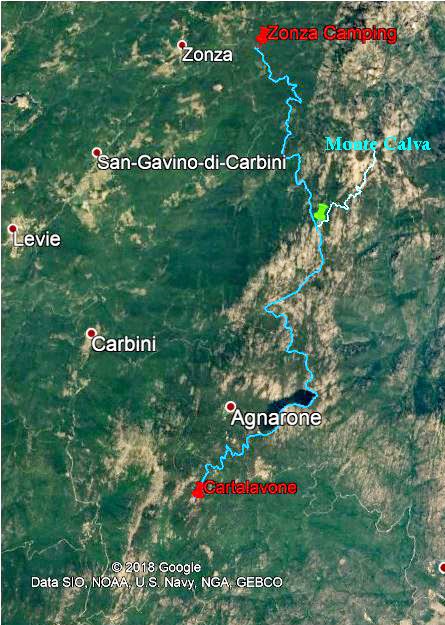 Route Cartalavone - Zonza